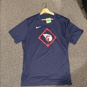 Nike Dark Blue T-Shirt Clevland Guardians